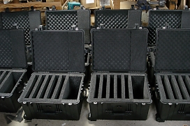 Pelican case for 5 Toshiba Laptops 